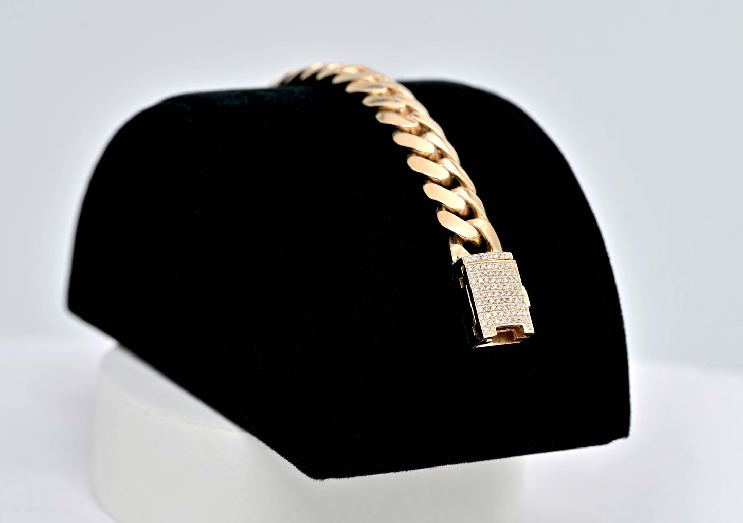 Cuban Link Bracelet Diamond Lock