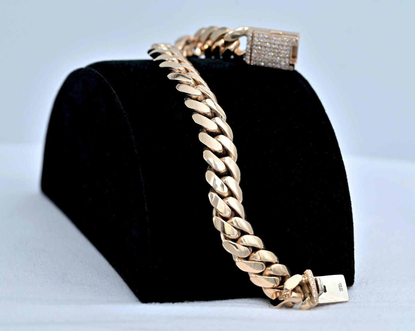 Cuban Link Bracelet Diamond Lock