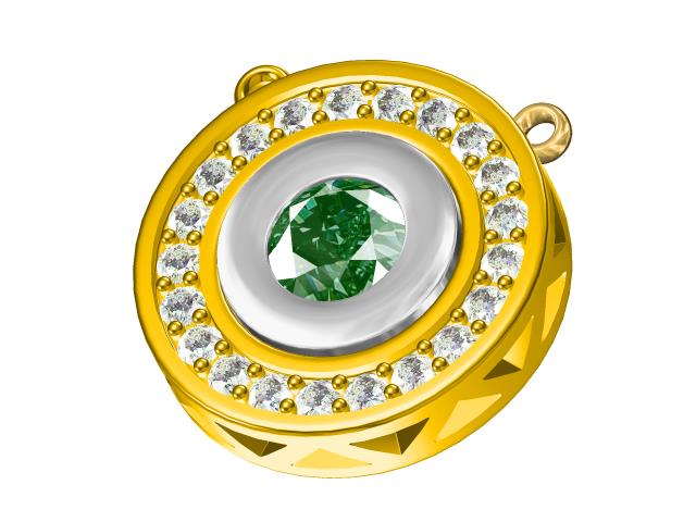 Emerald Gold Necklace