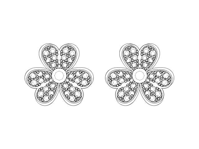 Clover Sapphire Earrings