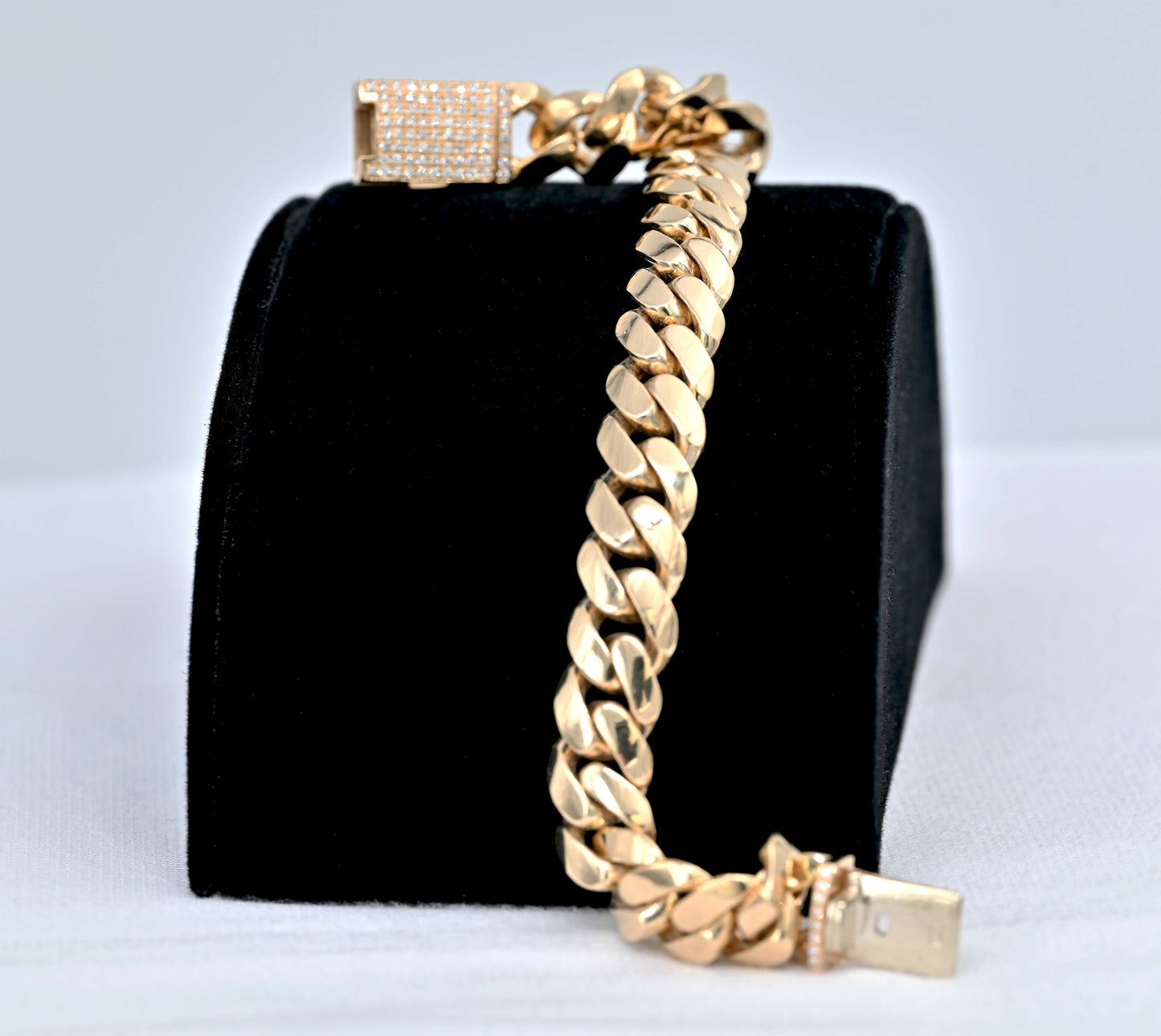 Cuban Link Bracelet Diamond Lock