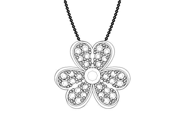 Clover Sapphire Necklace